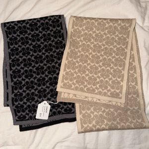Black and tan coach scarves